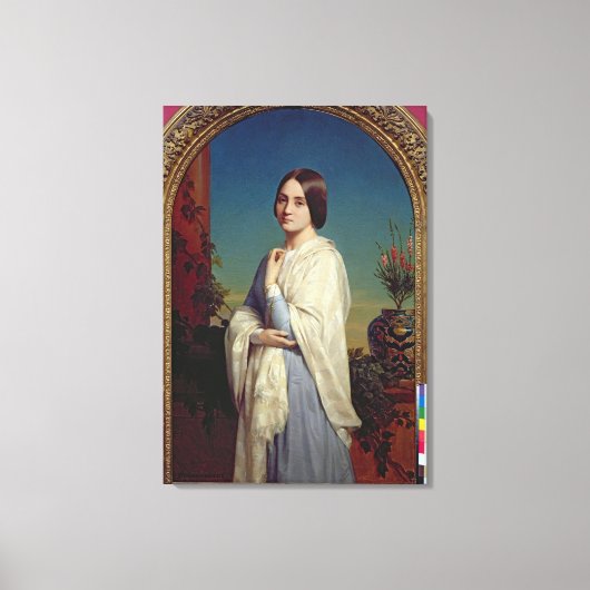 Madame Edouard Dubufe 1842 Canvas Afdruk (Voorkant)