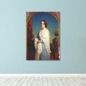 Madame Edouard Dubufe 1842 Canvas Afdruk (Insitu (Houten vloer))