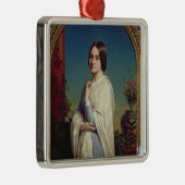 Madame Edouard Dubufe 1842 Metalen Ornament (Rechts)