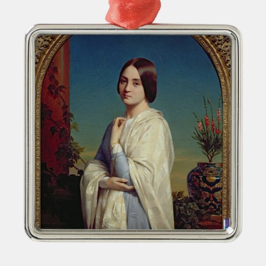 Madame Edouard Dubufe 1842 Metalen Ornament (Voorkant)