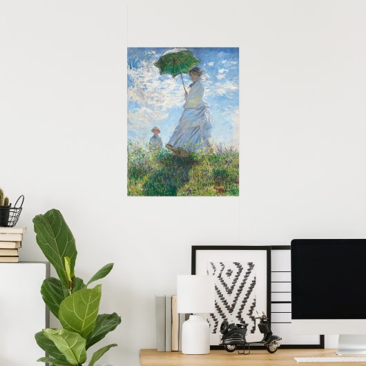 Madame en haar zoon - Claude Monet Poster (Thuiskantoor)