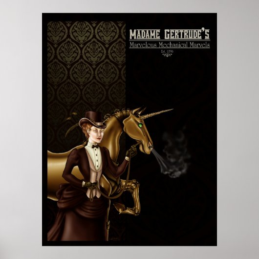 Madame Gertrude's Unicorn Poster (Voorkant)