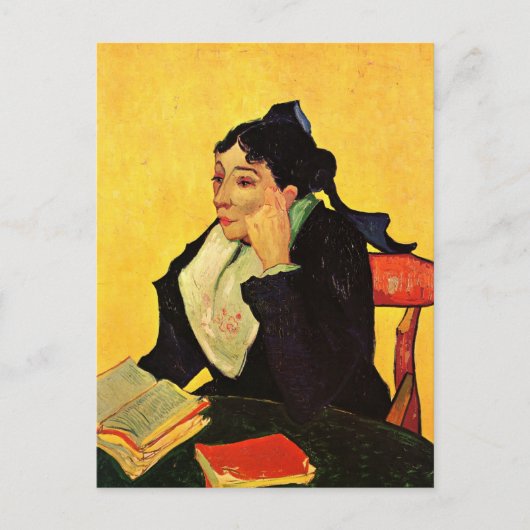 Madame Ginoux met Boeken van Vincent van Gogh Briefkaart (Voorkant)