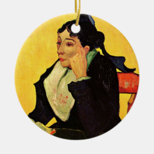 Madame Ginoux met Boeken van Vincent van Gogh Keramisch Ornament