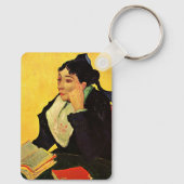 Madame Ginoux met Boeken van Vincent van Gogh Sleutelhanger (Achterkant)