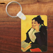 Madame Ginoux met Boeken van Vincent van Gogh Sleutelhanger (Voorkant)