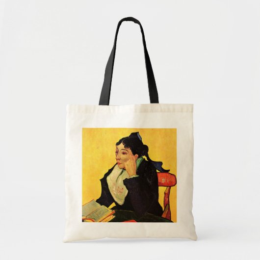 Madame Ginoux met Boeken van Vincent van Gogh Tote Bag (Voorkant)
