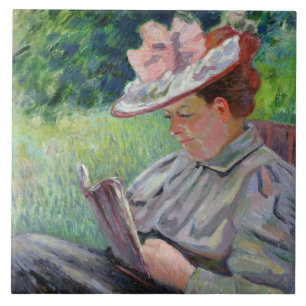 Madame Guillaumin, c.1895 (olie op canvas) Tegeltje