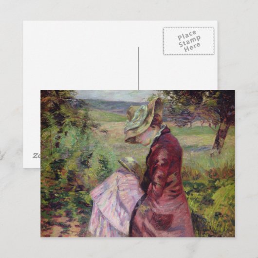 Madame Guillaumin reading, c.1887 Briefkaart (Voorkant / Achterkant)