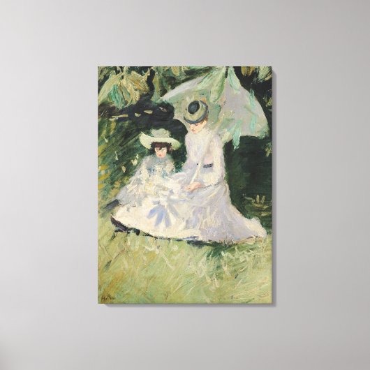 Madame Helleu en haar dochter Canvas Afdruk (Voorkant)