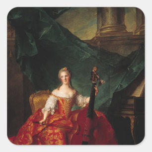 Madame Henriette de France voor de rechtbank Vierkante Sticker