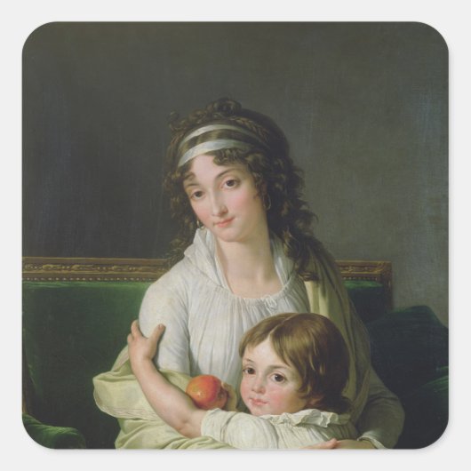 Madame Jeanne-Justine Boyer-Fonfrede en haar Vierkante Sticker (Voorkant)