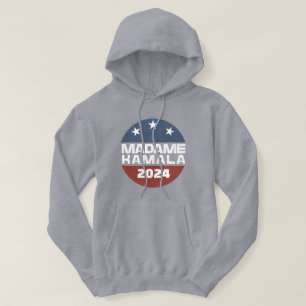Madame Kamala Harris 2024 voor President Patriotic Hoodie