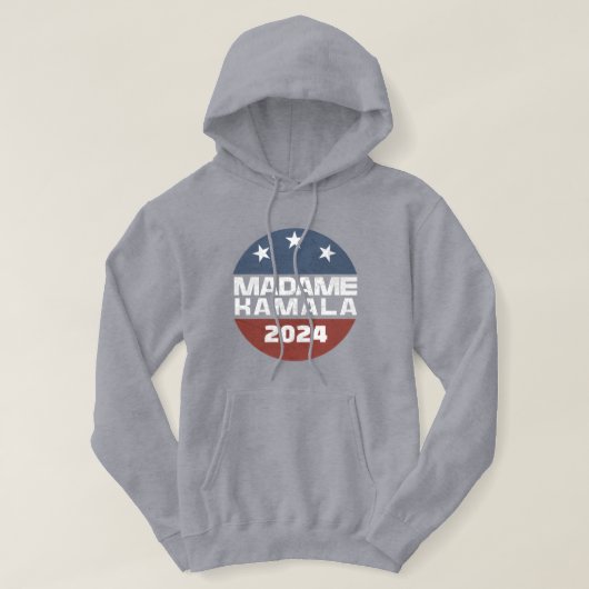 Madame Kamala Harris 2024 voor President Patriotic Hoodie (Design voorkant)