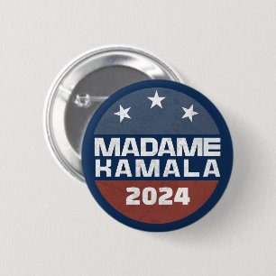 Madame Kamala Harris 2024 voor President Patriotic Ronde Button 5,7 Cm