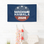 Madame Kamala Harris 2024 voor President Patriotic Spandoek (Insitu)