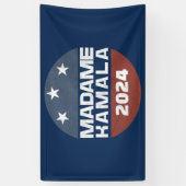 Madame Kamala Harris 2024 voor President Patriotic Spandoek (Verticaal)