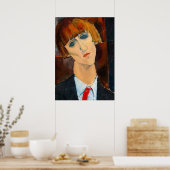 Madame Kisling, 1917 door Amedeo Modigliani Poster (Keuken)
