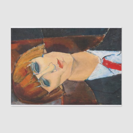 Madame Kisling, 1917 door Amedeo Modigliani Tissuepapier (Voorkant)