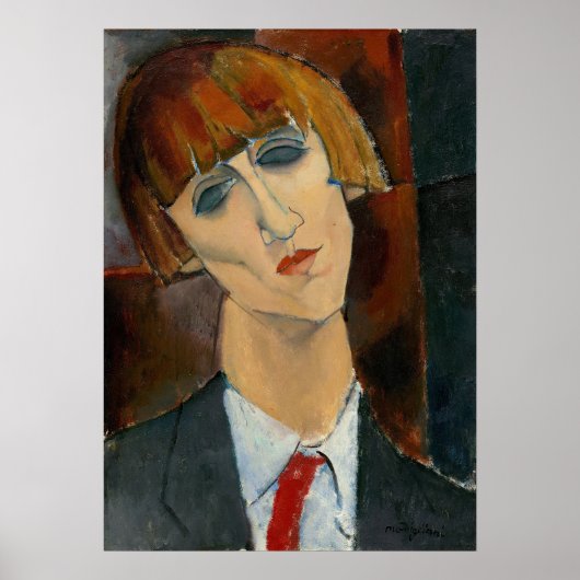Madame Kisling - Amedeo Modigliani Fine Art Poster (Voorkant)