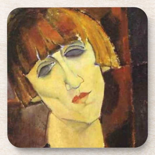 Madame Kisling van Amedeo Modigliani Bier Onderzetter (Voorkant)