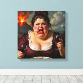 “Madame Lava-Cake”- She Blows At A Moments Notice Canvas Afdruk (Insitu (Houten vloer))