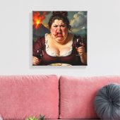 “Madame Lava-Cake”- She Blows At A Moments Notice Canvas Afdruk (Insitu (Woonkamer))