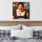 “Madame Lava-Cake”- She Blows At A Moments Notice Canvas Afdruk (Insitu (Slaapkamer))
