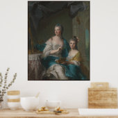 Madame Marsollier en haar dochter Poster (Keuken)