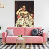 Madame Moitessier, 1856 Canvas Afdruk (Insitu (Woonkamer))