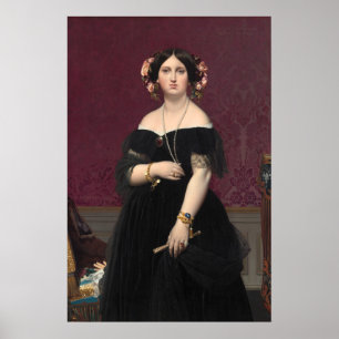 Madame Moitessier - Jean-Auguste - Ingres Fine Art Poster