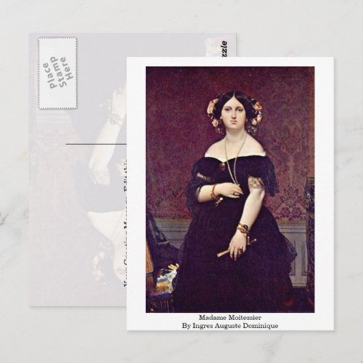 Madame Moitessier van Ingres Auguste Dominique Briefkaart (Voorkant / Achterkant)