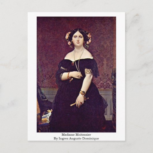 Madame Moitessier van Ingres Auguste Dominique Briefkaart (Voorkant)