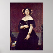 Madame Moitessier van Jean Auguste Dominique Ingre Poster (Voorkant)