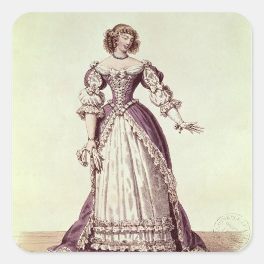 Madame Moliere, nee Armande Bejart Vierkante Sticker (Voorkant)