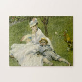 Madame Monet en haar Son Fine Art Legpuzzel (Horizontaal)