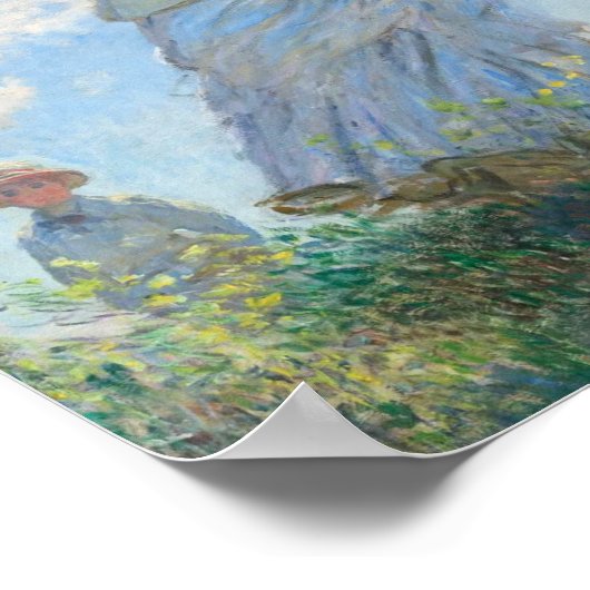 Madame Monet en haar zoon (1875) Claude Monet Art Poster (Hoek)