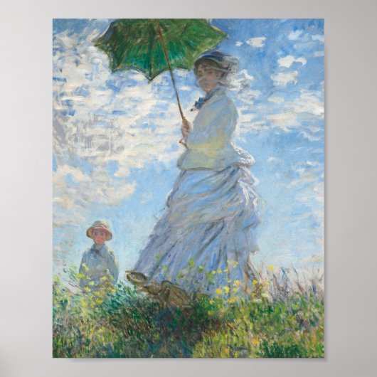 Madame Monet en haar zoon (1875) Claude Monet Art Poster (Voorkant)
