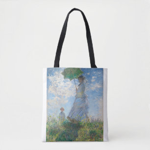 Madame Monet en haar zoon door Claude Monet Tote Bag