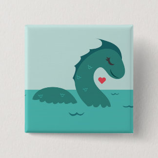 Madame Nessie Vierkante Button 5,1 Cm
