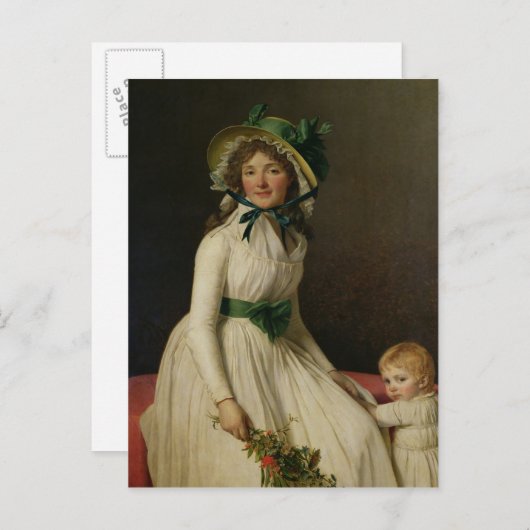 Madame Pierre Seriziat met haar zoon, Emile Briefkaart (Voorkant / Achterkant)