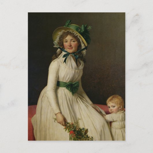 Madame Pierre Seriziat met haar zoon, Emile Briefkaart (Voorkant)