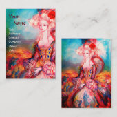 MADAME POMPADOUR Beauty Mode Hair Yellow Blue Visitekaartje (Voorkant / Achterkant)