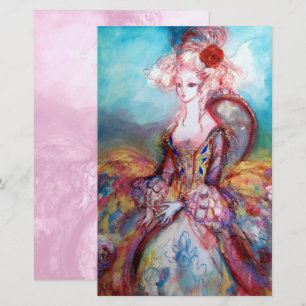 MADAME POMPADOUR, Blue Soft Pink Beauty Mode Briefpapier