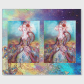 MADAME POMPADOUR / Bright Gold Blue Sparkles Cadeaupapier (Vlak)