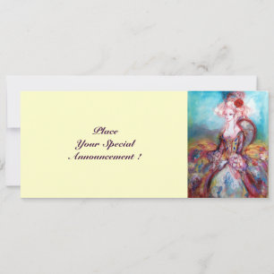 MADAME POMPADOUR , Chique Gouden Verkleedfeest Kaart