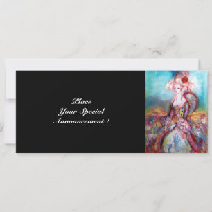 MADAME POMPADOUR , Chique Gouden Verkleedfeest Kaart