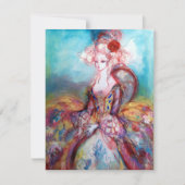 MADAME POMPADOUR, Classy Gold Costume Party Kaart (Voorkant)