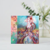 MADAME POMPADOUR, Classy Gold Costume Party Kaart (Staand voorkant)