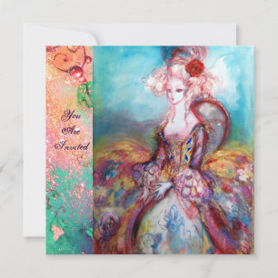 MADAME POMPADOUR, Classy Gold Costume Party Kaart